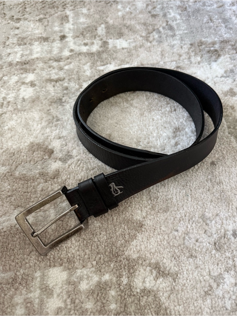 Original Penguin Black Leather Belt